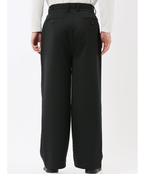 TAKA-Q（タカキュー）の「【ウール混 ストレッチ 防シワ】タカキュー NEO BASICS ワイドトラウザーパンツ(セットアップ可能)（スラックス・メンズ・グレー系その他2/ブラック・MEDIUM/LARGE/X-LARGE）」の8枚目の写真