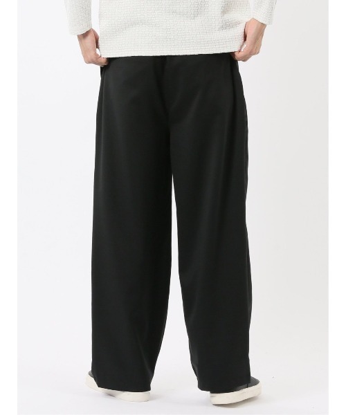 TAKA-Q（タカキュー）の「【ウール混 ストレッチ 防シワ】タカキュー NEO BASICS ワイドトラウザーパンツ(セットアップ可能)（スラックス・メンズ・グレー系その他2/ブラック・MEDIUM/LARGE/X-LARGE）」の12枚目の写真