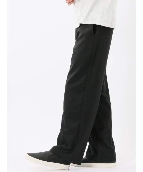 TAKA-Q（タカキュー）の「【ウール混 ストレッチ 防シワ】タカキュー NEO BASICS ワイドトラウザーパンツ(セットアップ可能)（スラックス・メンズ・グレー系その他2/ブラック・MEDIUM/LARGE/X-LARGE）」の11枚目の写真