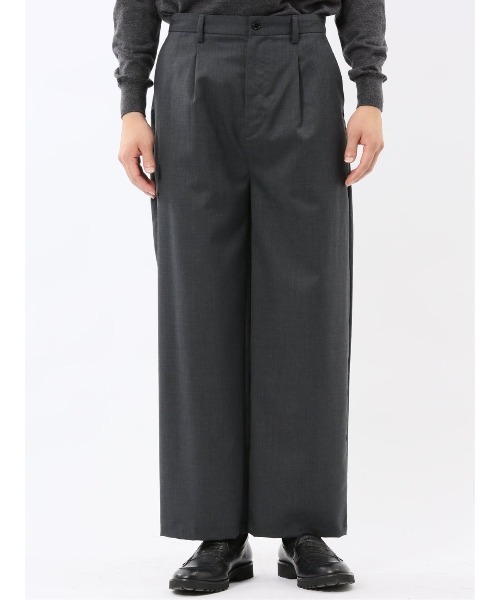 TAKA-Q（タカキュー）の「【ウール混 ストレッチ 防シワ】タカキュー NEO BASICS ワイドトラウザーパンツ(セットアップ可能)（スラックス・メンズ・グレー系その他2/ブラック・MEDIUM/LARGE/X-LARGE）」の15枚目の写真