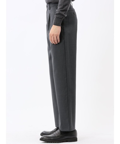 TAKA-Q（タカキュー）の「【ウール混 ストレッチ 防シワ】タカキュー NEO BASICS ワイドトラウザーパンツ(セットアップ可能)（スラックス・メンズ・グレー系その他2/ブラック・MEDIUM/LARGE/X-LARGE）」の16枚目の写真