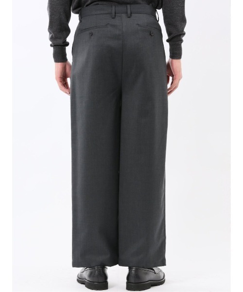 TAKA-Q（タカキュー）の「【ウール混 ストレッチ 防シワ】タカキュー NEO BASICS ワイドトラウザーパンツ(セットアップ可能)（スラックス・メンズ・グレー系その他2/ブラック・MEDIUM/LARGE/X-LARGE）」の17枚目の写真