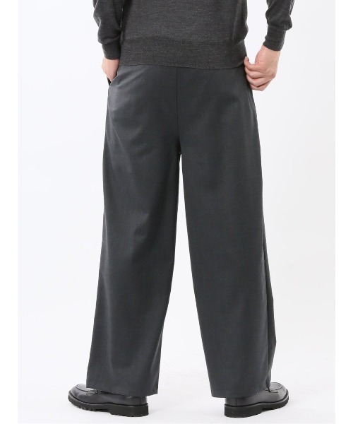 TAKA-Q（タカキュー）の「【ウール混 ストレッチ 防シワ】タカキュー NEO BASICS ワイドトラウザーパンツ(セットアップ可能)（スラックス・メンズ・グレー系その他2/ブラック・MEDIUM/LARGE/X-LARGE）」の21枚目の写真