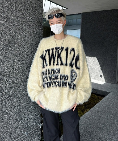 Ressaca(レサーカ)の「オーバーサイズシャギーニット(ニット/セーター・メンズ・ブラック/アイボリー/ブラウン・M/L/XL)」の16枚目の写真