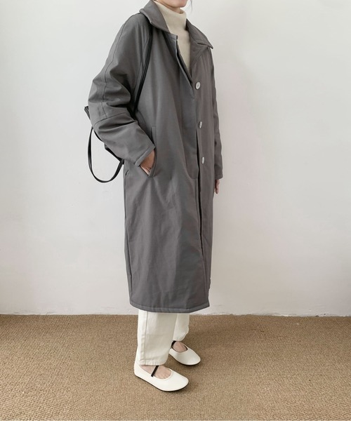 DECADE CLASSIC(ディケイド クラシック)の「DECADE CLASSIC ベーシックロングダウンジャケット (AW)(ダウンジャケット/コート・レディース・イエロー/グレー/ライトベージュ・FREE)」の5枚目の写真