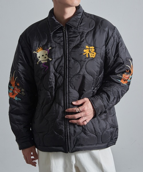 HOUSTON（ヒューストン）の「【HOUSTON】51511 NYLON VIETNAM JACKETT (TIGER)（ナイロンジャケット・メンズ・オリーブ/ブラック・M/L/XL）」の17枚目の写真