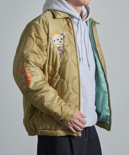 HOUSTON（ヒューストン）の「【HOUSTON】51511 NYLON VIETNAM JACKETT (TIGER)（ナイロンジャケット・メンズ・オリーブ/ブラック・M/L/XL）」の5枚目の写真