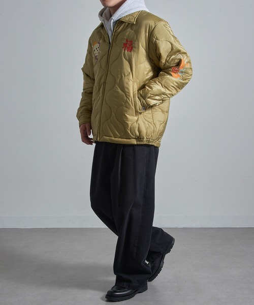 HOUSTON（ヒューストン）の「【HOUSTON】51511 NYLON VIETNAM JACKETT (TIGER)（ナイロンジャケット・メンズ・オリーブ/ブラック・M/L/XL）」の8枚目の写真