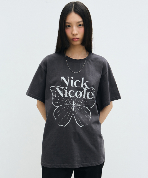 NICK&NICOLE（ニックアンドニコール）の「BIG BUTTERFLY SLEEVE TOP_CHARCOAL SILVER（Tシャツ/カットソー・レディース・その他・FREE）」の3枚目の写真