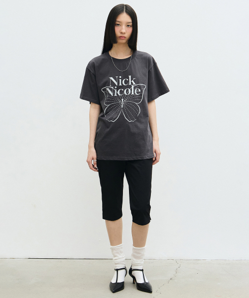 NICK&NICOLE（ニックアンドニコール）の「BIG BUTTERFLY SLEEVE TOP_CHARCOAL SILVER（Tシャツ/カットソー・レディース・その他・FREE）」の4枚目の写真