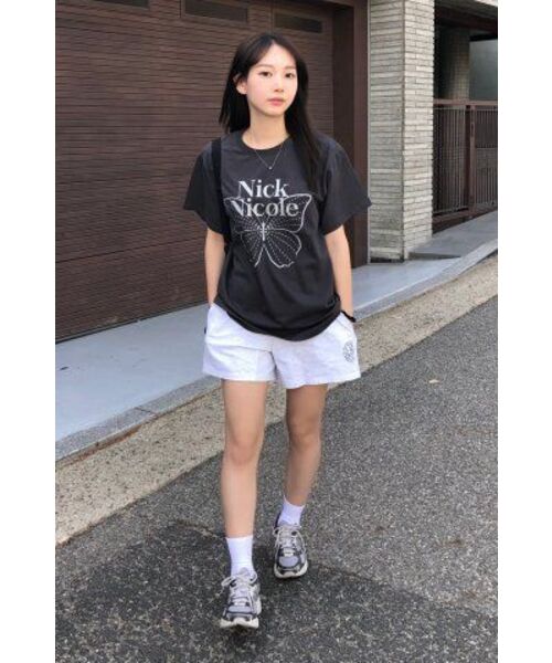 NICK&NICOLE（ニックアンドニコール）の「BIG BUTTERFLY SLEEVE TOP_CHARCOAL SILVER（Tシャツ/カットソー・レディース・その他・FREE）」の9枚目の写真