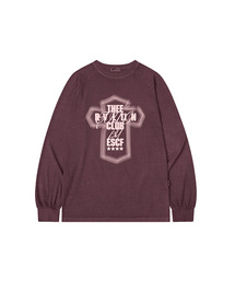 ESCAPEFROM（エスケープフロム）の「ライトクロスプリントオーバーサイズピグメントロングスリーブ [4色]（Tシャツ/カットソー）」