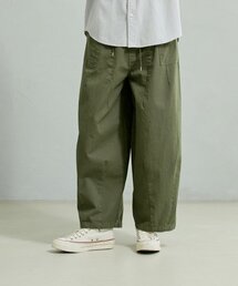 TWILL BALLOON PANTS _ OLIVE