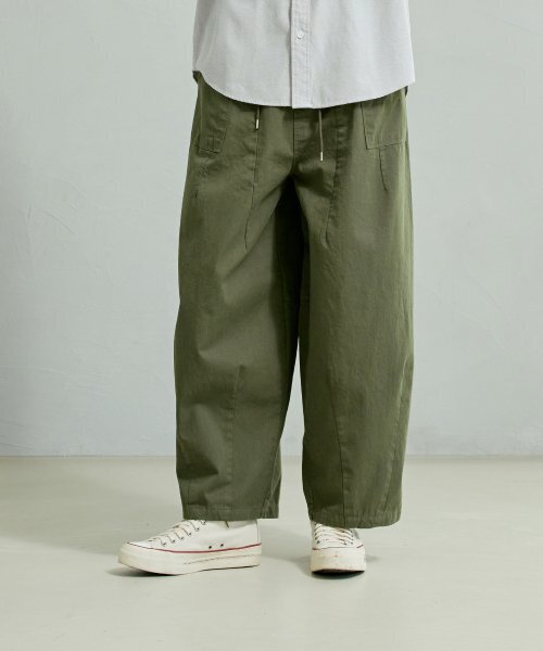 FRIZMWORKS(フリズムワークス)の「TWILL BALLOON PANTS _ OLIVE(その他パンツ・メンズ・その他・X-LARGE/SMALL/MEDIUM/LARGE)」の1枚目の写真