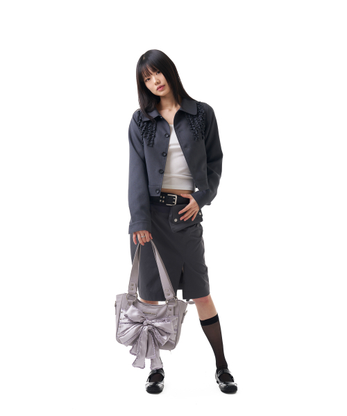IUGAMAKARAS(イウガマカラス)の「U-Neck Fitted Top (White)(Tシャツ/カットソー・レディース・その他・FREE)」の9枚目の写真