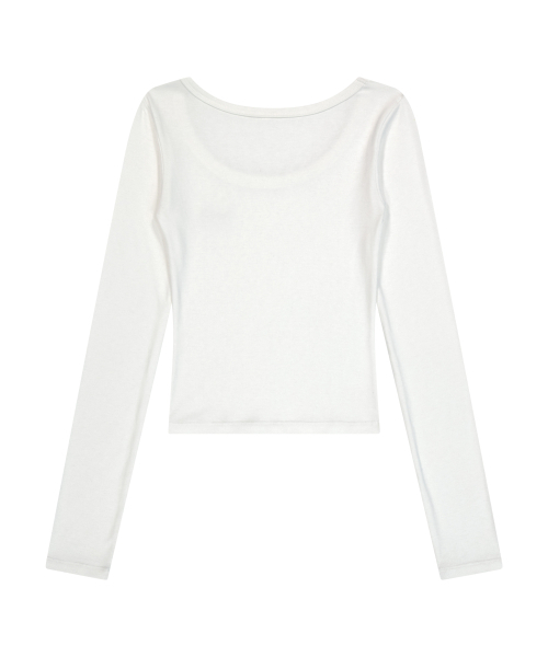 IUGAMAKARAS(イウガマカラス)の「U-Neck Fitted Top (White)(Tシャツ/カットソー・レディース・その他・FREE)」の10枚目の写真