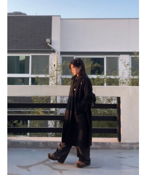 MUSINSA STANDARD WOMAN（ムシンサスタンダードウーマン）の「ウィメンズウエストバンドレスワイドスラックス[グレー]（スラックス・レディース・その他・34/32/30/24/25/26/27/29/28/31）」の10枚目の写真