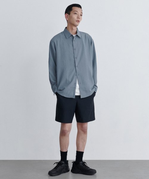 MUSINSA STANDARD（ムシンサスタンダード）の「クーリングバンディングショーツ [ネイビー]（その他パンツ・メンズ・その他・38/36/34/32/30/26/28）」の2枚目の写真