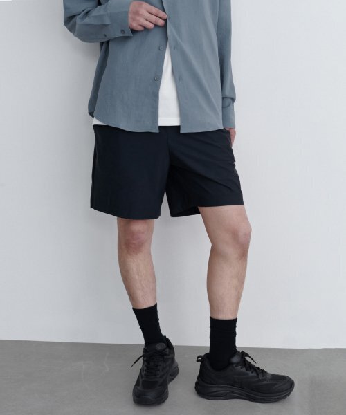 MUSINSA STANDARD（ムシンサスタンダード）の「クーリングバンディングショーツ [ネイビー]（その他パンツ・メンズ・その他・38/36/34/32/30/26/28）」の4枚目の写真