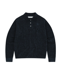 SLOWACID（スローアシッド）の「ベルベットソリッドPKニット [ネイビー]（ニット/セーター）」