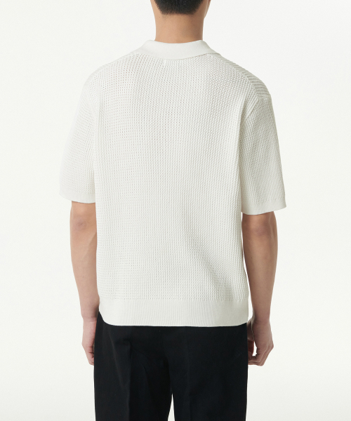MUSINSA STANDARD（ムシンサスタンダード）の「クロシェニットポロシャツ[アイボリー]（ニット/セーター・メンズ・その他・XX-LARGE/LARGE/MEDIUM/SMALL/X-LARGE）」の3枚目の写真