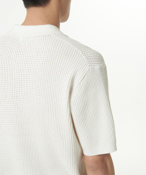 MUSINSA STANDARD（ムシンサスタンダード）の「クロシェニットポロシャツ[アイボリー]（ニット/セーター・メンズ・その他・XX-LARGE/LARGE/MEDIUM/SMALL/X-LARGE）」の5枚目の写真