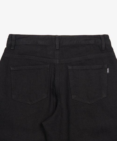 TOFFEE(トフィー)の「ナチュラルリネンデニムワイドパンツ(ブラック)(デニムパンツ・メンズ・その他・SMALL/MEDIUM/X-LARGE/LARGE)」の4枚目の写真