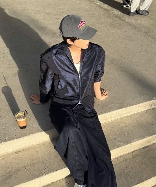 TRIP LE SENS(トリップ ル センス)の「プリーツクロップブルゾン_ネイビー(ブルゾン・レディース・その他・MEDIUM/LARGE)」の11枚目の写真