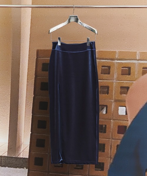 FLEX VELVET SIDE SLIT SKIRT（スカート）｜kotohayokozawa