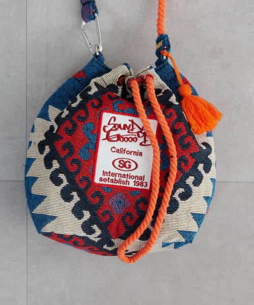 CIAOPANIC TYPY（チャオパニックティピー）の「【SOUNDSGOOOOD】ゴブラン巾着バッグ（ショルダーバッグ・メンズ・アイボリー/ブラック・ONE SIZE）」の11枚目の写真