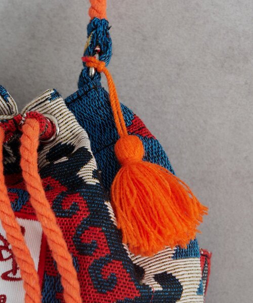 CIAOPANIC TYPY（チャオパニックティピー）の「【SOUNDSGOOOOD】ゴブラン巾着バッグ（ショルダーバッグ・メンズ・アイボリー/ブラック・ONE SIZE）」の12枚目の写真