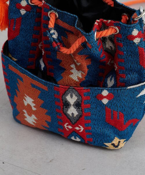 CIAOPANIC TYPY（チャオパニックティピー）の「【SOUNDSGOOOOD】ゴブラン巾着バッグ（ショルダーバッグ・メンズ・アイボリー/ブラック・ONE SIZE）」の14枚目の写真