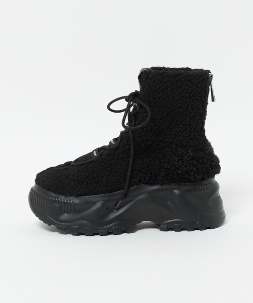 MAISON MAVERICK PRESENTS(メゾンマベリックプレゼンツ)の「<MAISON MAVERICK PRESENTS> F/FurryPoodle SBT(ブーツ・レディース・ブラック/ブラウン系・23cm/25cm/24cm)」の2枚目の写真