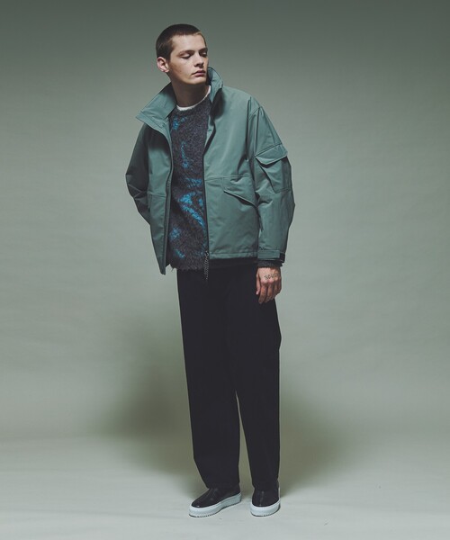 TAION(タイオン)の「TAIONライナー スタンドカラー シェルジャケット / ショートブルゾン(ブルゾン・メンズ・ブラック/ベージュ/カーキ・46/48)」の4枚目の写真