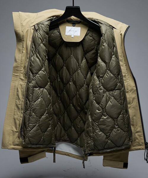 TAION(タイオン)の「TAIONライナー スタンドカラー シェルジャケット / ショートブルゾン(ブルゾン・メンズ・ブラック/ベージュ/カーキ・46/48)」の13枚目の写真