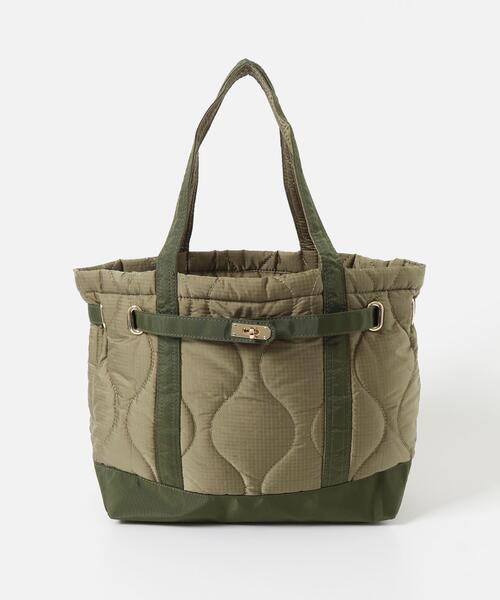 URBAN RESEARCH ROSSO WOMEN(アーバンリサーチ ロッソ)の「TRIFFER ナイロンステッチBAG(トートバッグ・レディース・オリーブ/ブラック・FREE)」の9枚目の写真