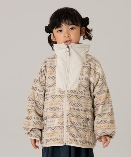 and D. petit main(アンドディープティマイン)の「【Columbia】総柄フルジップフリース(ブルゾン・キッズ・ベージュ/ライトカーキ・130cm/140cm/120cm)」の1枚目の写真