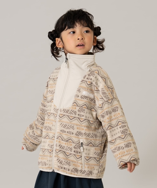 and D. petit main(アンドディープティマイン)の「【Columbia】総柄フルジップフリース(ブルゾン・キッズ・ベージュ/ライトカーキ・130cm/140cm/120cm)」の4枚目の写真