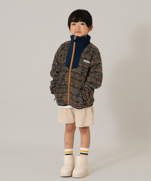 and D. petit main(アンドディープティマイン)の「【Columbia】総柄フルジップフリース(ブルゾン・キッズ・ベージュ/ライトカーキ・130cm/140cm/120cm)」の13枚目の写真