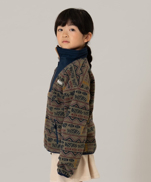 and D. petit main(アンドディープティマイン)の「【Columbia】総柄フルジップフリース(ブルゾン・キッズ・ベージュ/ライトカーキ・130cm/140cm/120cm)」の12枚目の写真