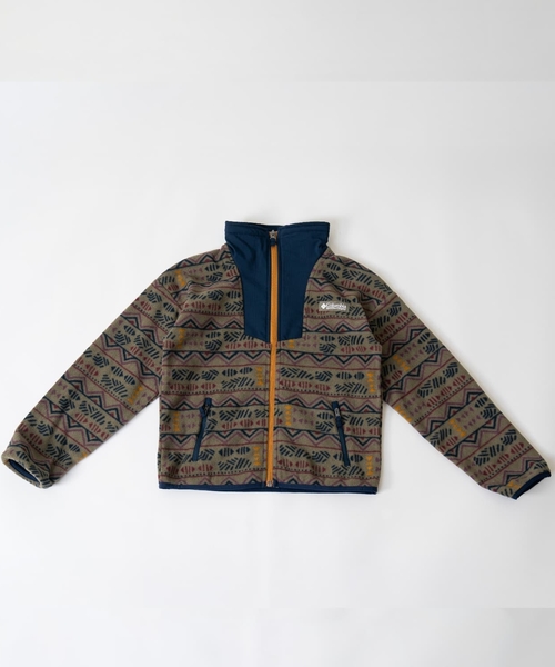 and D. petit main(アンドディープティマイン)の「【Columbia】総柄フルジップフリース(ブルゾン・キッズ・ベージュ/ライトカーキ・130cm/140cm/120cm)」の6枚目の写真