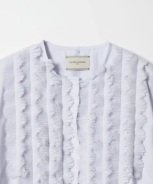 UNITED ARROWS(ユナイテッドアローズ)の「タックフリル ボウ ブラウス(シャツ/ブラウス・レディース・ライトブルー/ネイビー/ホワイト・FREE)」の17枚目の写真
