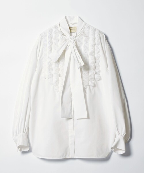 UNITED ARROWS(ユナイテッドアローズ)の「タックフリル ボウ ブラウス(シャツ/ブラウス・レディース・ライトブルー/ネイビー/ホワイト・FREE)」の21枚目の写真