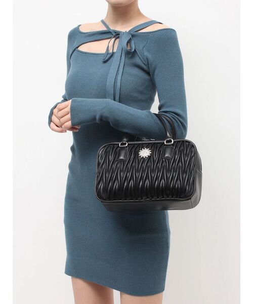 EVRIS（エヴリス）の「ワイドスクエアハンドBAG（ハンドバッグ・レディース・ホワイト/ブラック/その他1・FREE）」の9枚目の写真