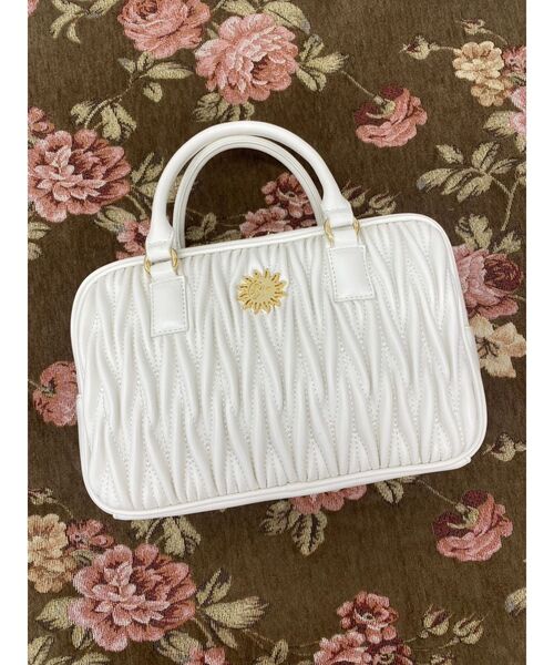 EVRIS(エヴリス)の「ワイドスクエアハンドBAG(ハンドバッグ・レディース・ブラック/その他1/ホワイト・FREE)」の5枚目の写真