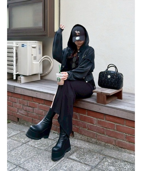 EVRIS(エヴリス)の「ワイドスクエアハンドBAG(ハンドバッグ・レディース・ブラック/その他1/ホワイト・FREE)」の13枚目の写真