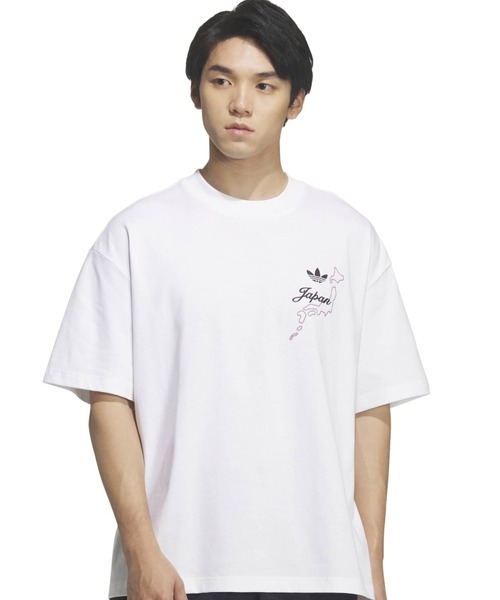 adidas(アディダス)の「adidas JAPAN S/S TEE / アディダス ジャパン ショートスリーブ ティー(Tシャツ/カットソー・メンズ・ホワイト・M/S/XXL/XL/L)」の1枚目の写真