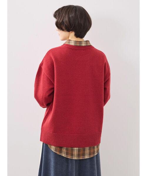 SM2（エスエムツー）の「ロゴ刺繍ニットプルオーバー（ニット/セーター・レディース・グレー/レッド/ベージュ/ネイビー/ミント・F）」の21枚目の写真