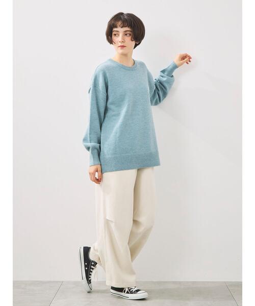 SM2（エスエムツー）の「ロゴ刺繍ニットプルオーバー（ニット/セーター・レディース・グレー/レッド/ベージュ/ネイビー/ミント・F）」の12枚目の写真