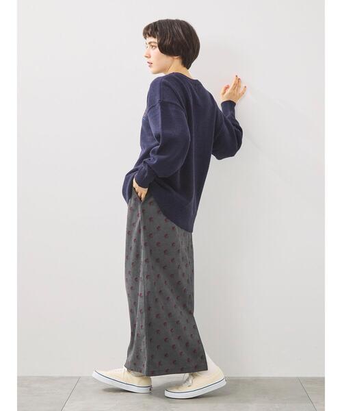 SM2（エスエムツー）の「ロゴ刺繍ニットプルオーバー（ニット/セーター・レディース・グレー/レッド/ベージュ/ネイビー/ミント・F）」の13枚目の写真